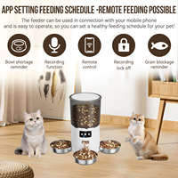 Distributeur automatique de nourriture pour animaux de compagnie 6L à trois bols, WiFi, pour chats et chiens, machine d'alimentation intelligente programmable pour maisons multi-animaux, vente en gros