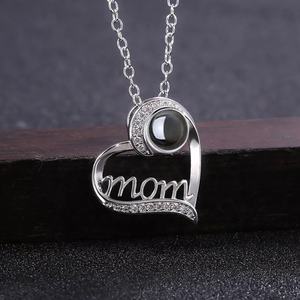 Customized Photo Projection <strong>MUM</strong> <strong>Memory</strong> Jewelry Heart Letter MOM Necklaces Mother's Day <strong>Gifts</strong> with Picture Inside - Product Image 4