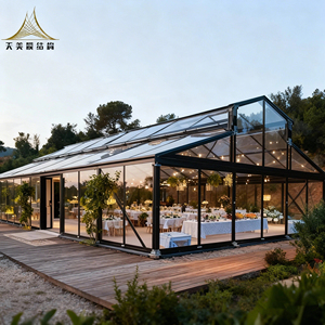200 500 người sang trọng trong suốt rõ ràng PVC đen khung nhôm orangery Wedding party tổ chức sự kiện atrium lều - Product Image 1