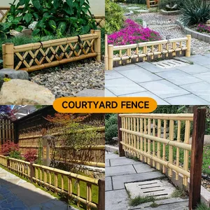 Eco Friendly Natural Bamboo Privacy Fence Dog Fence Decorative Short Bamboo Fence