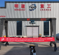Grue portique sur pneus MINGDAO à usage intensif avec capacité de 6 à 45 tonnes, moteur et boîte de vitesses pour la manutention de conteneurs portuaires