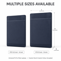 Housse multifonctionnelle pour ordinateur portable en similicuir avec support pliable et tapis de souris pour le bureau et les voyages