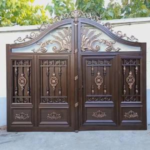 ประตูเหล็กประตูโบสถ์ดีไซน์แบบเม็กซิกันประตูกระจกอลูมิเนียมสีดำกลางแจ้งและในร่มประตูเหล็กฝรั่งเศสสำหรับบ้าน - Product Image 4