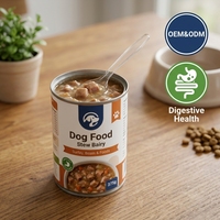 Nourriture humide pour chiens en conserve de 375 g avec probiotiques et prébiotiques, formule personnalisée, fournisseur de marque privée