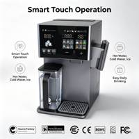 Distributeur d'eau filtrée chaude et froide intelligent robuste avec machine à glaçons intégrée, volume d'eau réglable, solution d'eau sûre pour l'Europe