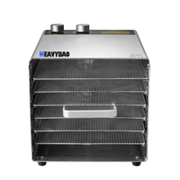 Déshydrateur alimentaire commercial Heavybao pour viande séchée, saucisses, aliments pour animaux, 23L, acier inoxydable SS304, 20-90, 500W, 24 heures