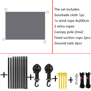 Tenda laterale per auto in tessuto parasole per auto accessori esterni per tenda laterale e tettoia parasole per protezione esterna - Product Image 5