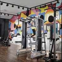 Smith Black Machine – Rack d'entraînement tout-en-un complet pour la maison, équipement multifonctionnel de musculation en acier