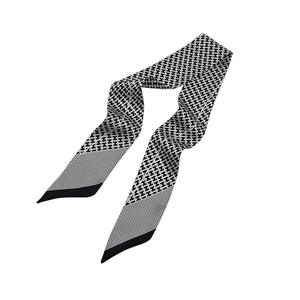 卸売新しい薄いフランスポリエステルスカーフ女性用ビッグブランドの小さなリボンビンテージヘアバンド秋春漫画 - Product Image 6