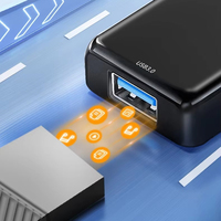 Adaptador OTG Multi-Puerto USB 3.0 Tipo-C de 4 Puertos y 5Gbps, Material ABS, Lector de Tarjetas TF para Computadora Portátil, Computadora de Escritorio