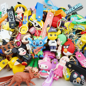 QYS <b>Custom</b> 3D Soft PVC Silicone Keychain Cartoon Anime <b>Key</b> <b>Ring</b> Promotional Gift Souvenir - Product Image 5