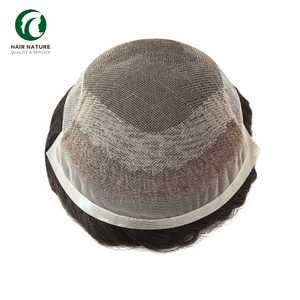 Parrucchino Dura Octagon in pizzo francese per uomo, parrucche traspiranti in capelli umani, sistemi di capelli durevoli per calvizie - Product Image 4