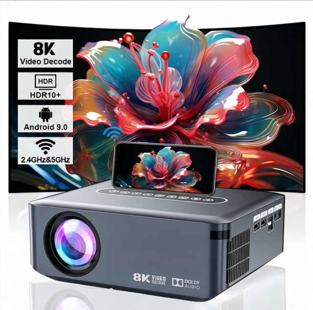 X1 Smart Projectors Android 9 Video Beamer LCD 8K Full HD 1080P Outdoor Home Theater 4K Projector