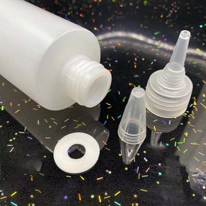 <b>Plastic</b> Squeeze Bottles 500 1000ml Semi Transparent Pointed Nose Screw <b>Cap</b> For Emulsion Dye Mixing General Packaging - Product Image 3