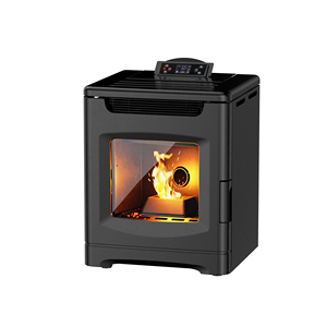 Poêle <span class=keywords><strong>à</strong></span> granulés de <span class=keywords><strong>bois</strong></span> miniature moderne, confortable et <span class=keywords><strong>à</strong></span> haute efficacité, avec télécommande Wifi, en fonte, modèle KM0605A - Product Image 1