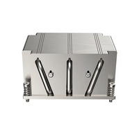 Refroidisseur de processeur de serveur 300W 2U avec 5 caloducs, base en cuivre, dissipateur thermique à ailettes en aluminium pour processeur de station de travail LGA 4926 ARM 9 Socket