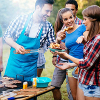 Kit d'ustensiles pour barbecue, poignée en bois dur, ustensile de cuisine instantané, fourchette, Kamado