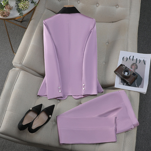 Abbigliamento <span class=keywords><strong>Donna</strong></span> Completo Pantalone Smoking Formale da Lavoro <span class=keywords><strong>Tailleur</strong></span> di Design per <span class=keywords><strong>Donna</strong></span> - Product Image 5