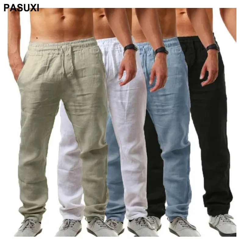 Gym Fitness Running Sweat Pants Mens Outdoor Cotton Fitness Exercise Trousers Training Feet Pants Comfortable