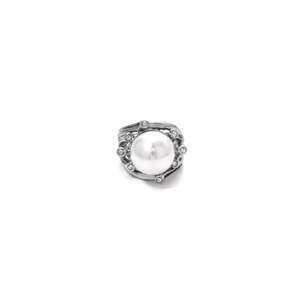 Classic Fashion Unisex <b>Ring</b> 316L Stainless Steel 18K <b>Gold</b> Plated Sustainable Resistant Pearl Center Design <b>Cocktail</b> <b>Ring</b> - Product Image 1