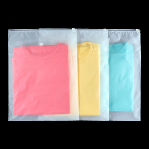 Logo recyclé imprimé personnalisé emballage à fermeture éclair grand givré fermeture éclair Valve PE <span class=keywords><strong>PVC</strong></span> sac sous <span class=keywords><strong>vide</strong></span> en plastique pour les vêtements - Product Image 3