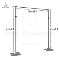 Supports de rideaux ajustables en aluminium argenté 2.0 pour services de stand d'exposition et toiles de fond d'événements (vente en gros)