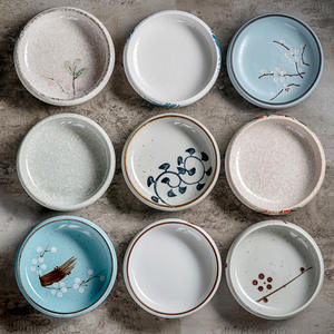 Bol à riz en céramique pour hôtel et restaurant Plat rond Assiette à dîner <span class=keywords><strong>Vaisselle</strong></span> Salade d'hirondelle Assiette alimentaire - Product Image 4