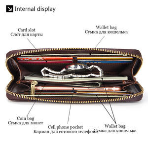 Portefeuille long AndoBag pour homme en cuir de vache véritable, sac à main élégant, sac à main pour affaires - Product Image 5
