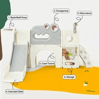 Combinaison toboggan et balançoire en plastique de petite taille pour enfants, avec structure d'escalade, jouet de jeu sûr pour les tout-petits à usage domestique