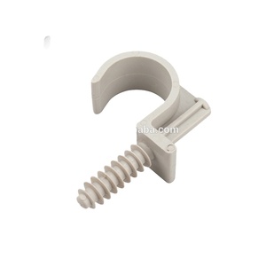Bague Double <span class=keywords><strong>fixe</strong></span> en plastique et Nylon, mm, Design français, PVC, gris blanc, simple, pour tuyau Flexible - Product Image 1