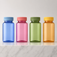 Bouteille de 250 ml en PET durable à large ouverture pour capsules de vitamines, conteneur pour emballage de produits nutraceutiques