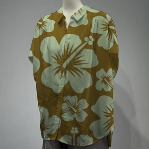US Size Custom <b>Tropical</b> Floral Printed Aloha <b>Woman</b> Button up <b>Shirt</b> 100% Rayon Oversize Drop Sleeve <b>Woman</b> Vacation Blouse - Product Image 2