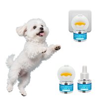Diffuseur de phéromones apaisantes pour chien 3 en 1, en plastique, avec 2 recharges de 48 ml, pour soulager l'anxiété, le stress, la séparation, les feux d'artifice et les voyages