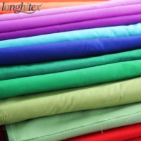 Tissu teint en popeline de polyester Tc de Longhitex Factory tissé uni pour vêtements de mariage jupes Textiles de maison poches pour garçons