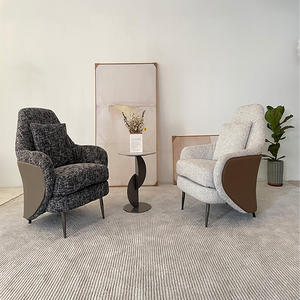 Mobilier de maison au design italien Chaise de style Angie Canapé simple de salon Chaise longue avec pouf - Product Image 3