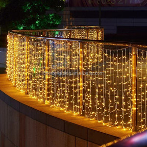 ไฟม่าน LED IP67 ขนาด 10 ม. 50 ม. 100 ม. สายยาง สีวอร์มไวท์ 2700K AC 110V 220V สำหรับตกแต่งภายนอกอาคาร ระเบียง งานอีเว้นท์ ฉากหลัง - Product Image 1