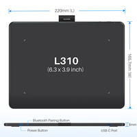 Tablette graphique portable Huion L310 pour l'enseignement en ligne, sans fil, pour PC, téléphone, stylet numérique, conception graphique, dessin, Inspiroy Frego S