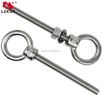 1/2" X 5-1/8" Heavy Duty Shoulder Lifting Ring <strong>Threaded</strong> Eyebolts M12 Marine Grade Stainless Steel Lifting Eye <strong>Bolt</strong>