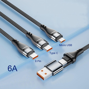 Câble <span class=keywords><strong>de</strong></span> charge rapide USB-C Micro USB 3 en 2 PD 100W pour iPhone Samsung, <span class=keywords><strong>cordon</strong></span> <span class=keywords><strong>de</strong></span> charge rapide - Product Image 3