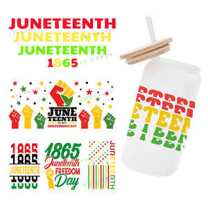 Pegatina DTF UV con diseño de dibujos animados de Juneteenth <span class=keywords><strong>para</strong></span> niños y niñas, calcomanía impermeable sin necesidad de calor <span class=keywords><strong>para</strong></span> vasos de 16 oz, ideal <span class=keywords><strong>para</strong></span> fiestas y manualidades. - Product Image 4