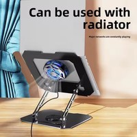 Desktop Metal Tablet Houder Telefoon- en Tablet Vloerstandaard Houder Flexibele Opvouwbare Laptopstandaard 360° Rotatie Draagbare Tablet