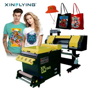XinFlying 24 pulgadas profesional todo en uno 60cm tamaño A1 dos cabezales DTF impresora para cualquier camiseta de tela