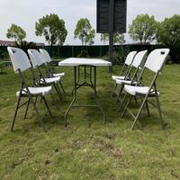 Table et Chaise Pliantes Américaines Populaires, Design Moderne Léger, Coussin Étanche, Mobilier Extérieur de Haute Qualité pour Événements