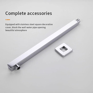Tubo de extensión de brazo de ducha de lluvia de acero inoxidable montado en la pared cuadrado con función de cabezal de ducha <span class=keywords><strong>para</strong></span> <span class=keywords><strong>Baño</strong></span> - Product Image 2