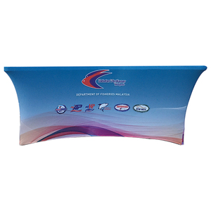 Conception personnalisée Couverture de table en spandex à dos ouvert de qualité supérieure pour salon professionnel - Product Image 5