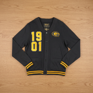 Chemise/Blouse en tricot classique brodée Grambling State University, hiver, boutonnée, unie, polaire respirante - Product Image 3