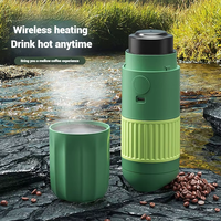 Cafetière portable semi-automatique à piles pour le camping, l'hôtel et la voiture, en acier inoxydable, pression de 20 bars