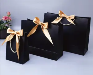 Gift Bag Present Box For Clothes Books Packaging Kraft Paper With Handle Ready To Ship