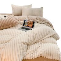 Lapin Velours Lait Velours Ensembles de Literie Haute Qualité Hiver Chaud Couette Cove Draps Ensembles AB Designs