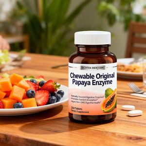 Tabletas Masticables de Enzimas Digestivas de Papaya, Fórmula Vegetariana/Vegana para el Apoyo Digestivo, Marca Privada OEM - Product Image 5